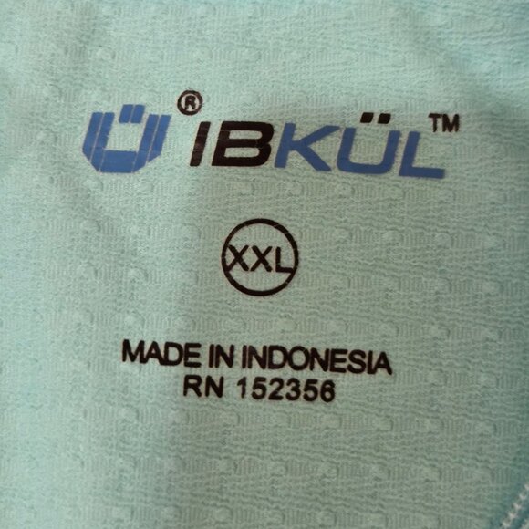 IBKUL Light Blue 1/4 Zip Polo Shirt XXL Embroidered "Girls Just Wanna Have Fun" - Picture 6 of 10